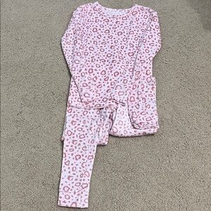 Cat & Jack Light Pink Leopard Print Kids Pajama Set